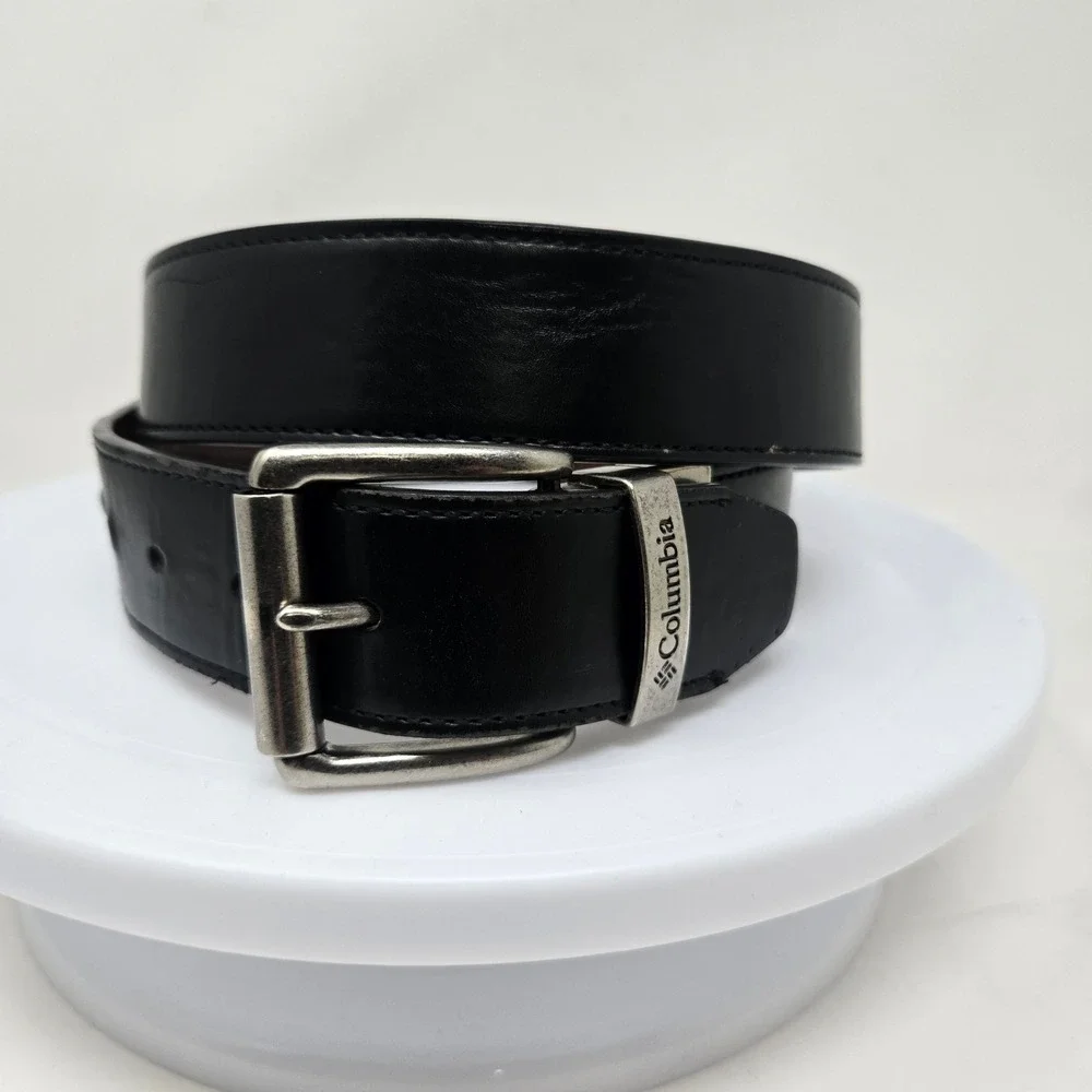 Columbia Mens Belt Black ‎ Synthetic Leather Size XL 42-44 Buckle